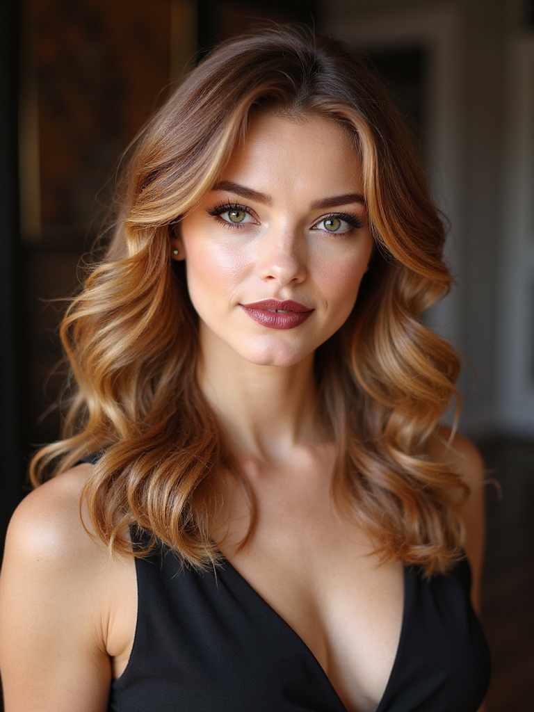 cozy cinnamon blonde warmth