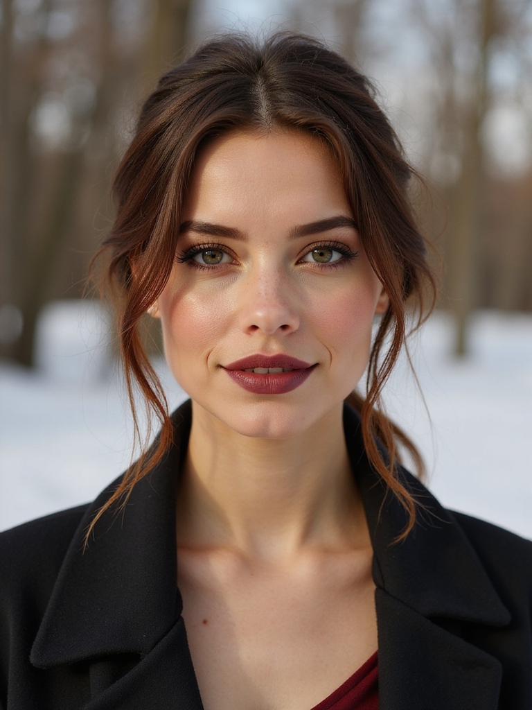 cozy low bun with tendrils