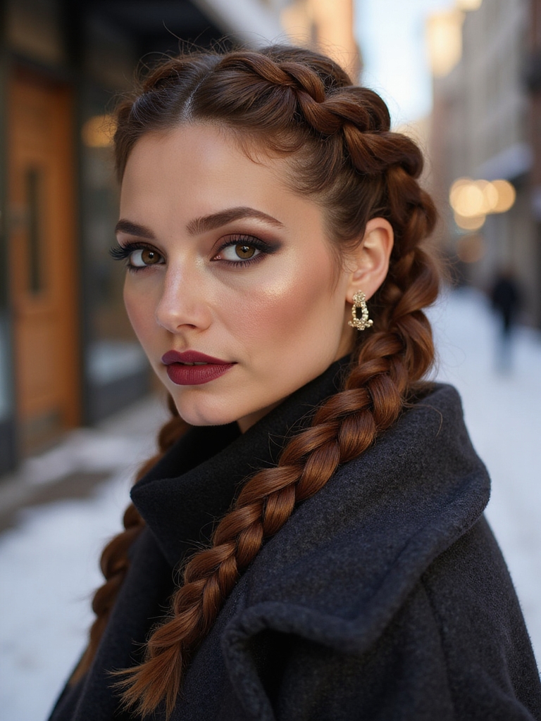 cozy low rope braided updo