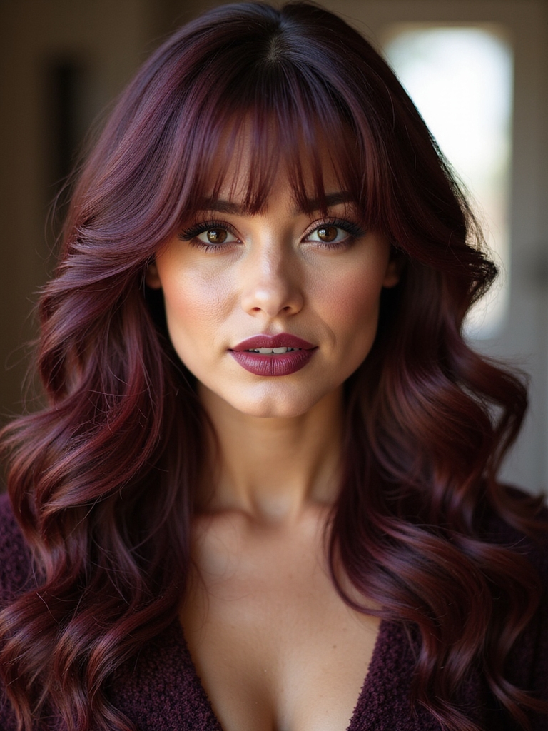 cozy sophisticated deep burgundy
