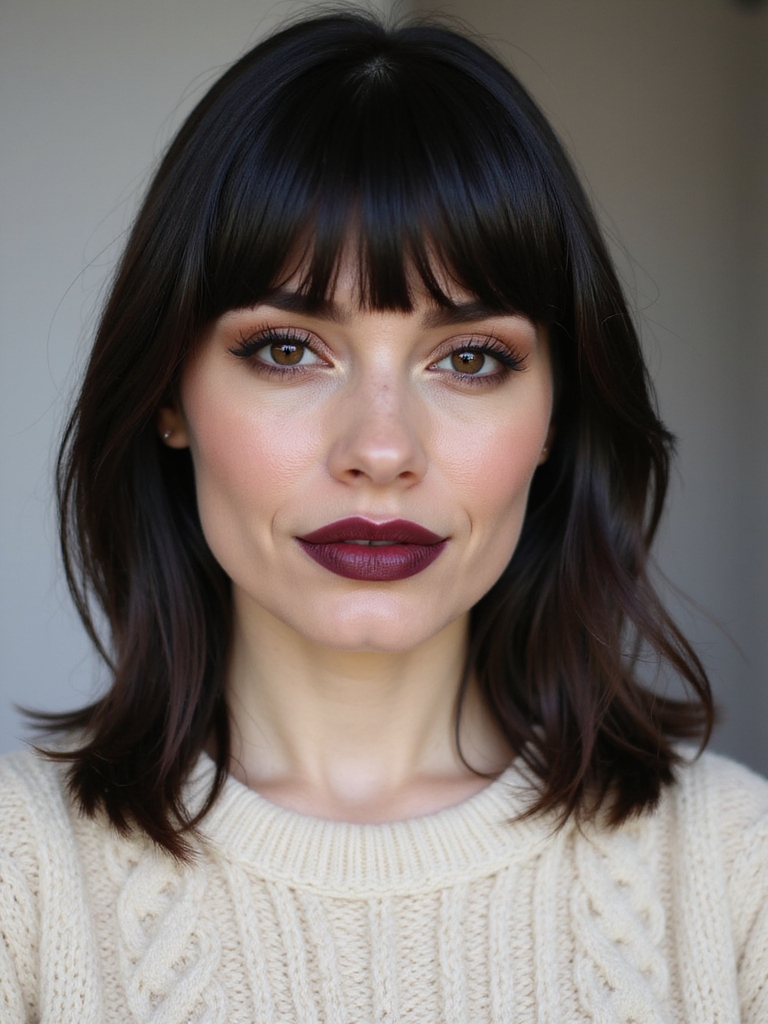 cozy sweater meets sharp fringe