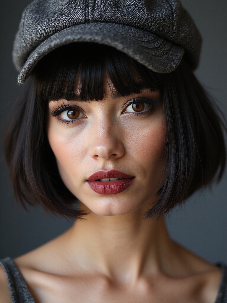 cropped bangs styled undercaps