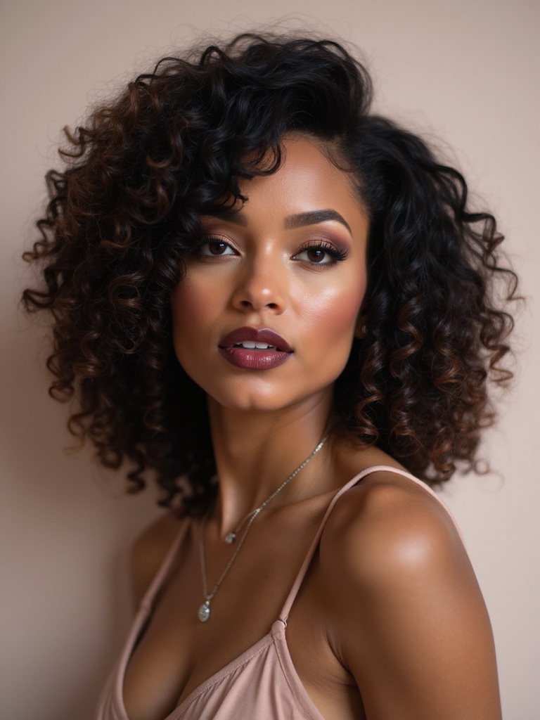 curly wig deep part realism