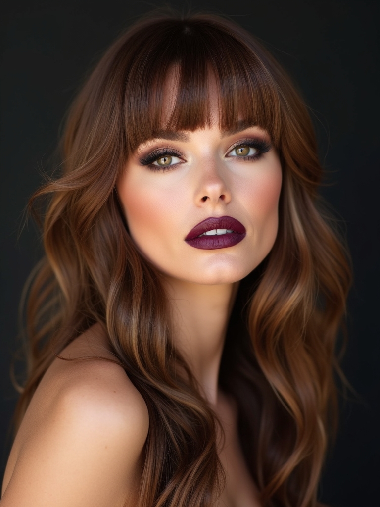 curtain to long layered bangs