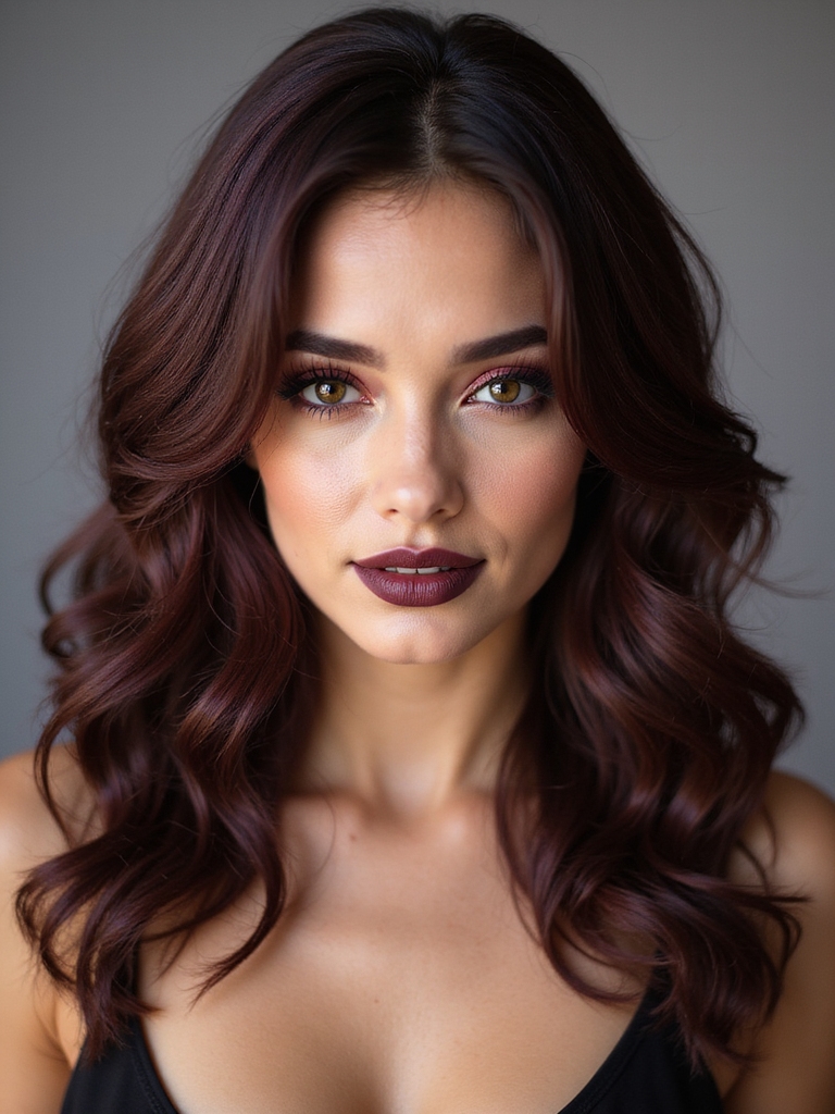 deep burgundy warmed brown