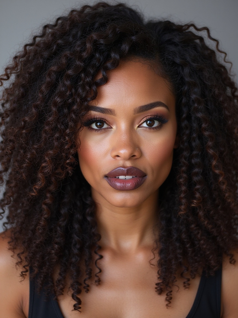 deep chocolate brown coils