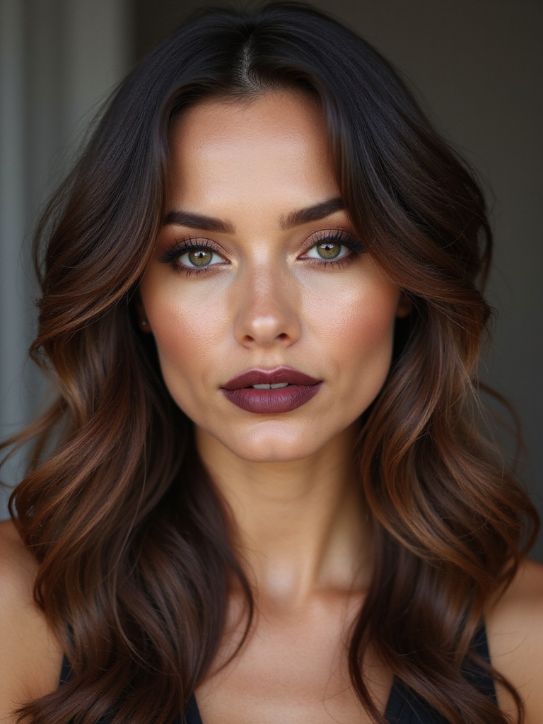 deep chocolate with caramel shine