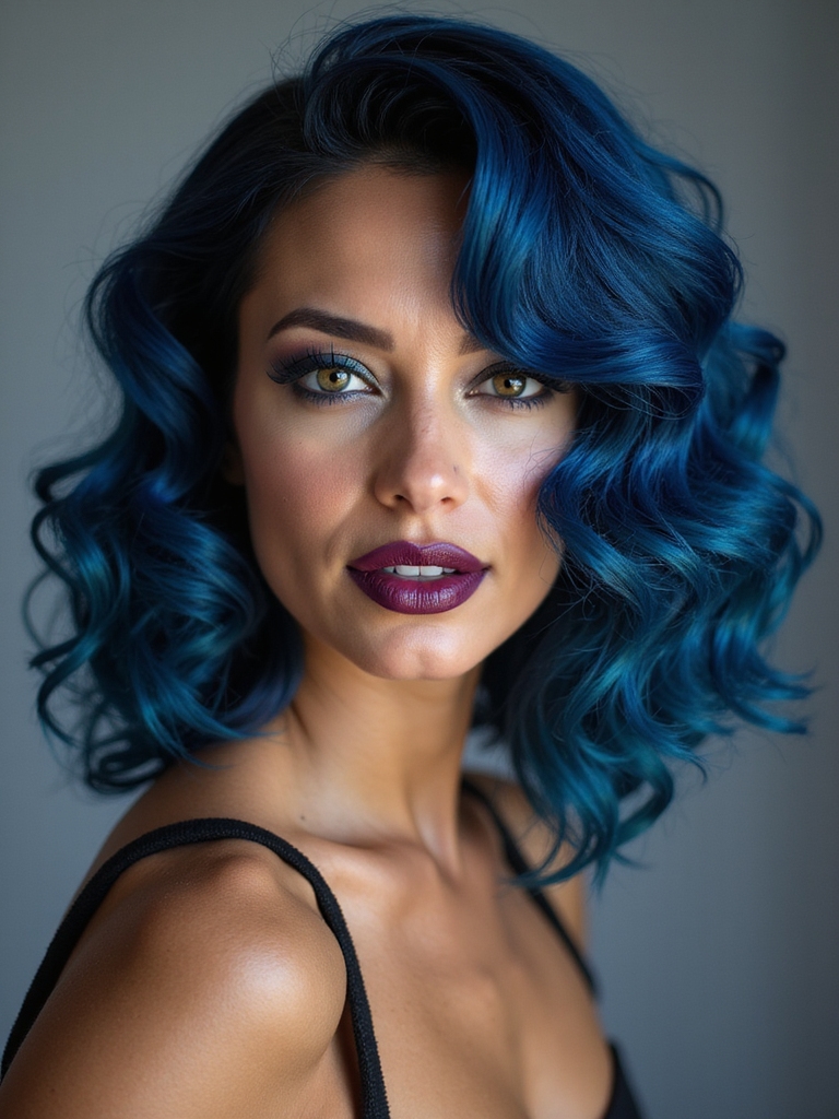 deep sapphire emerald accents