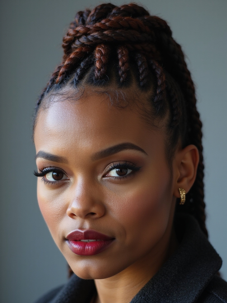 edge friendly faux hawk braids