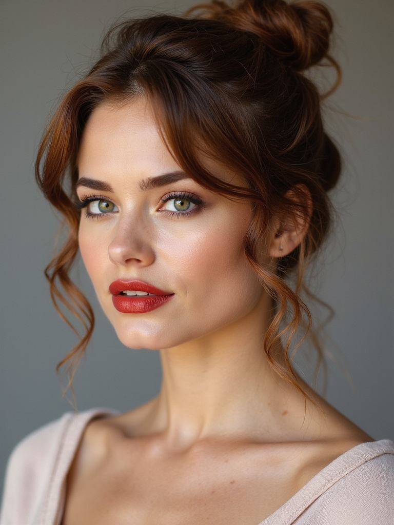 effortless low messy bun