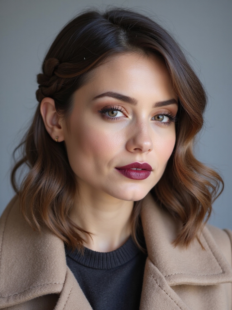 fishtail accent braid styling