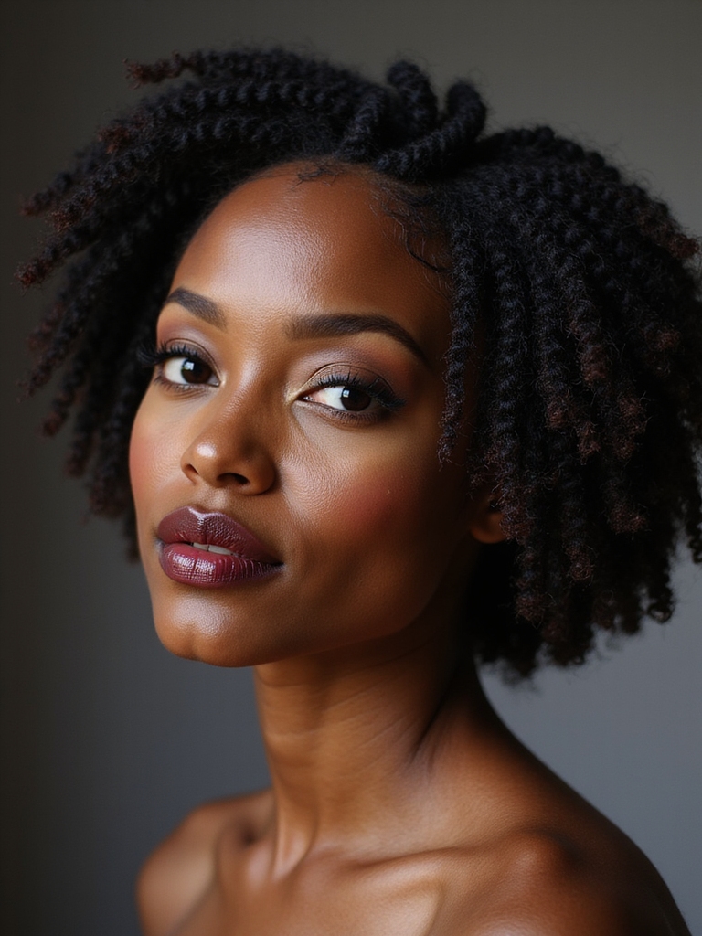 flat twist protective warm hairstyle