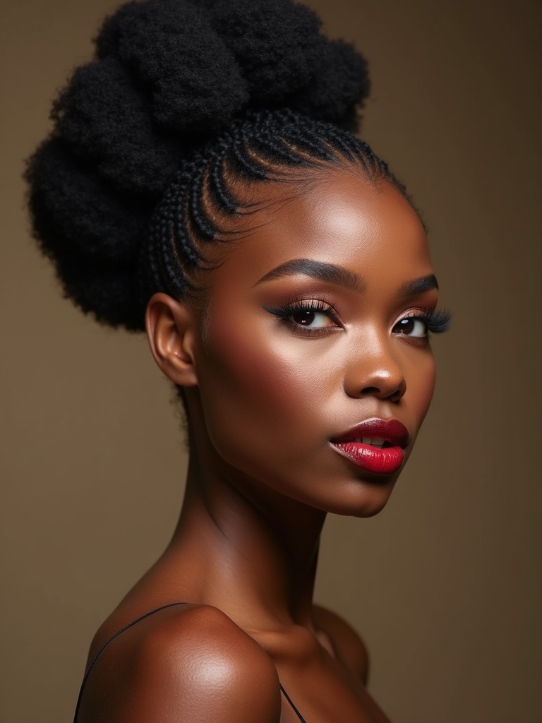 flat twists sleek bun