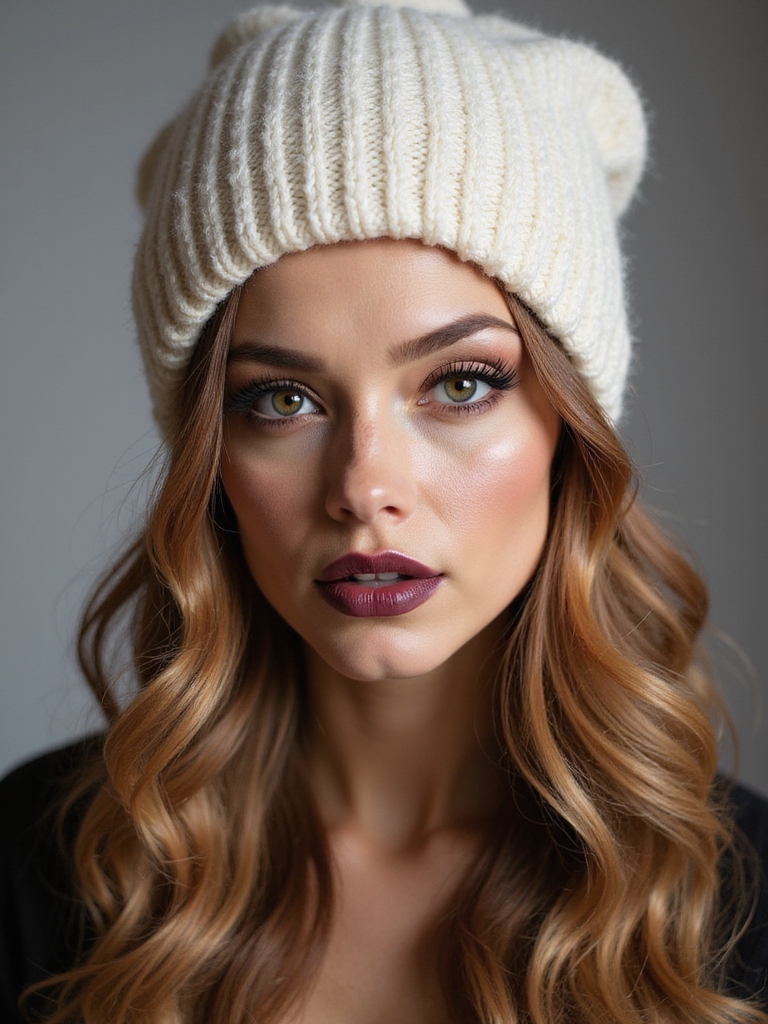 half up tucked beanie friendly styles