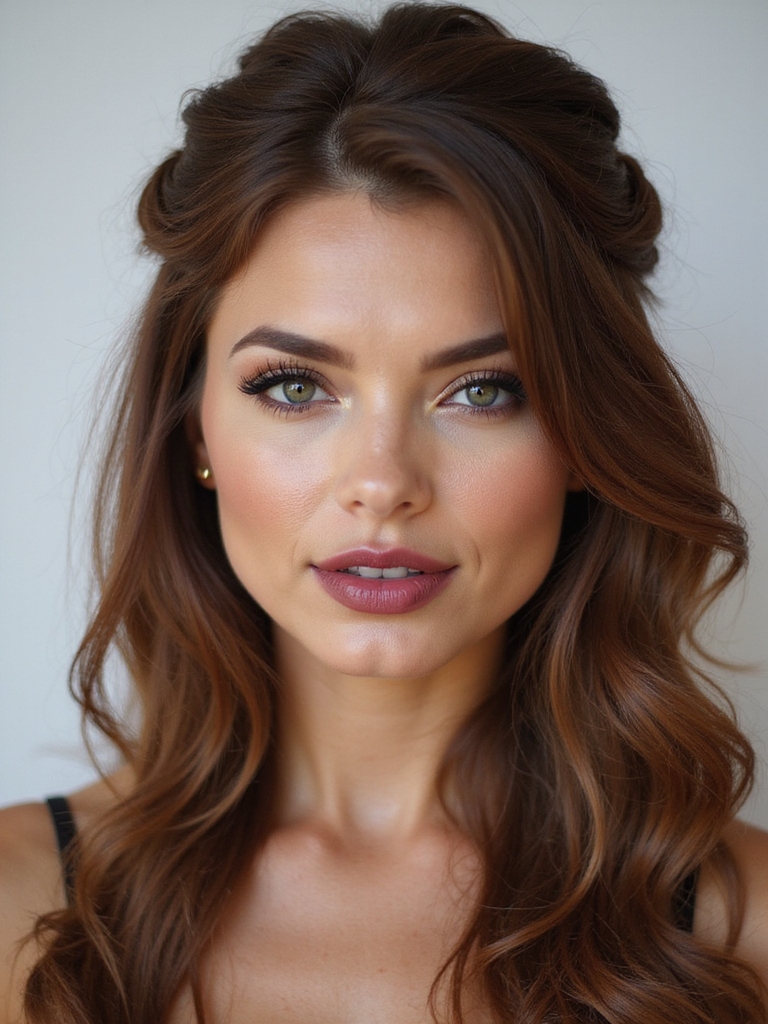 half up twisted soft volume