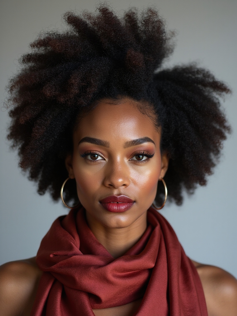 lightweight silk scarf puff