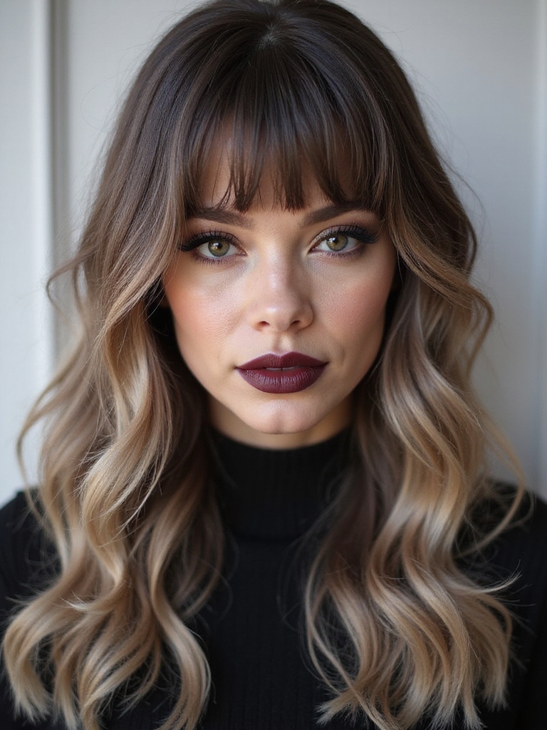 long fringe layered texture