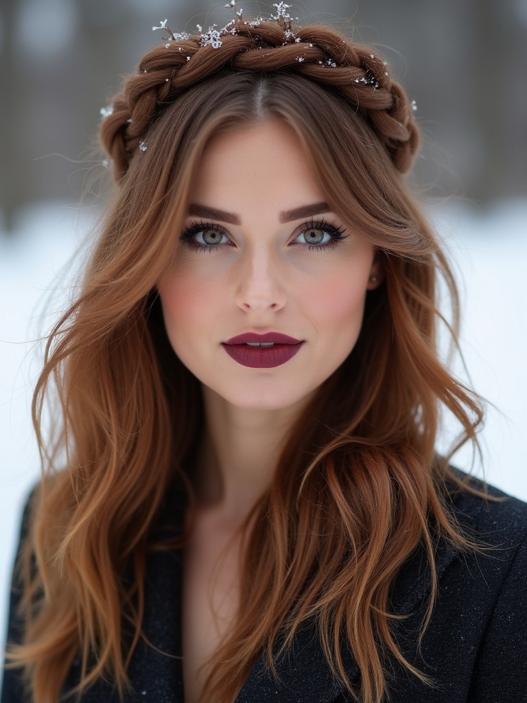 loose braided crown free ends