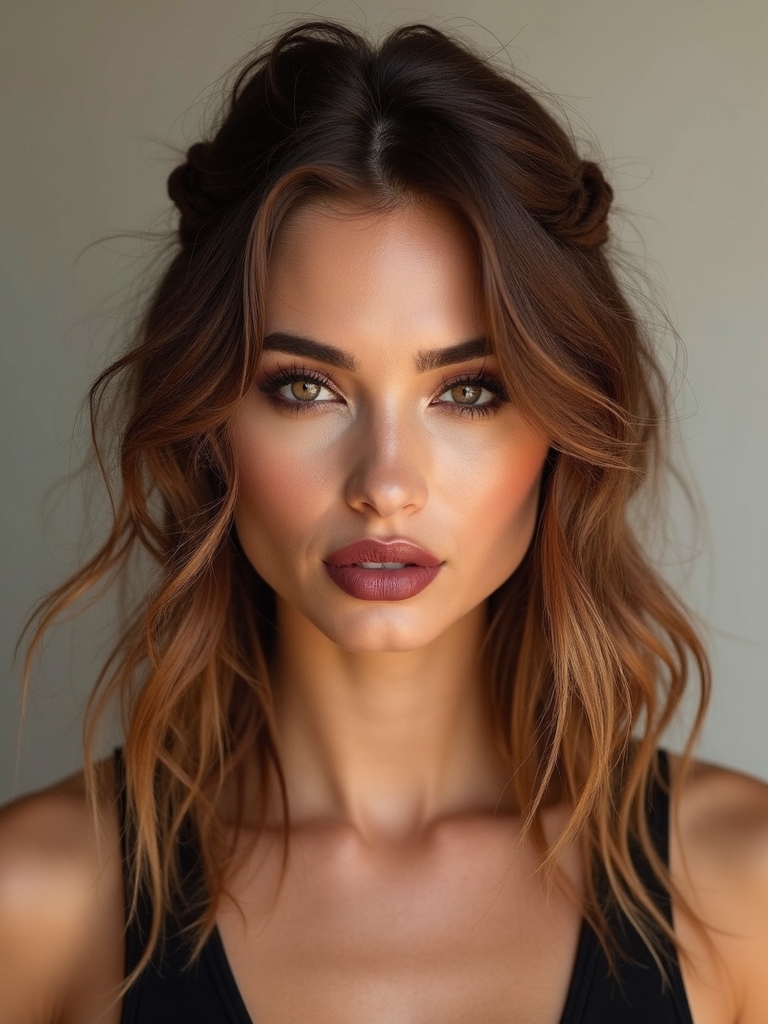 loose low braid with wrap