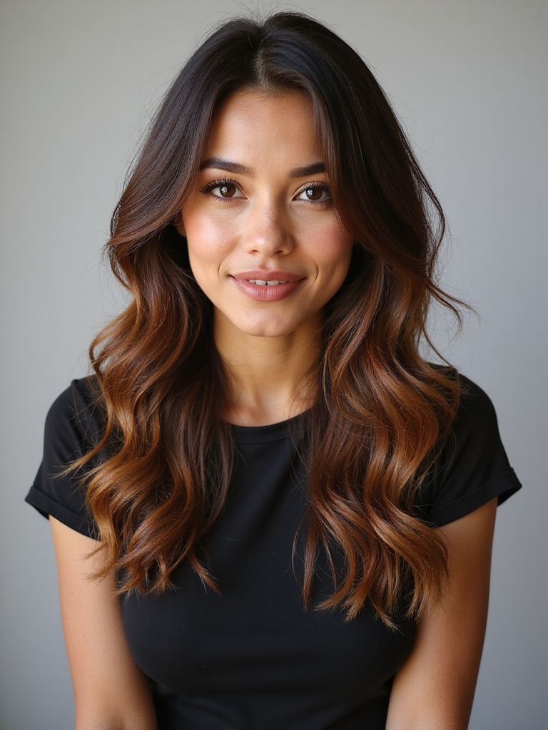 low maintenance rooty caramel