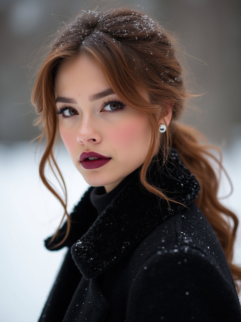 messy textured low ponytail