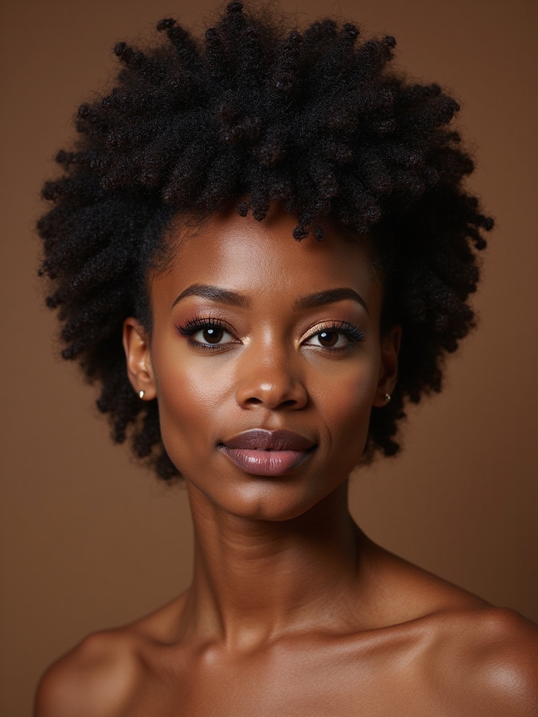 moisture rich tapered afro puff