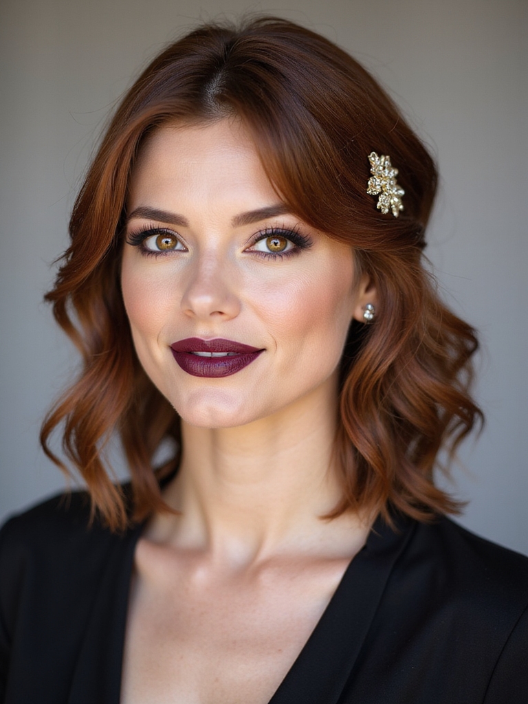 off center low elegant chignon