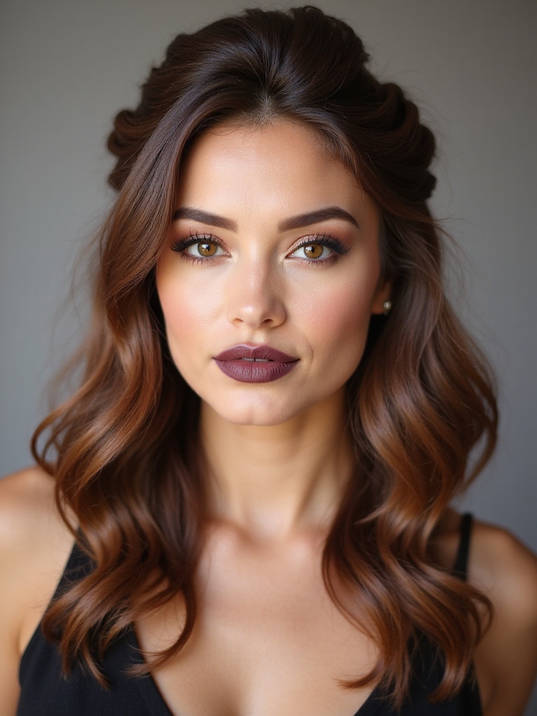 polished relaxed half up twist