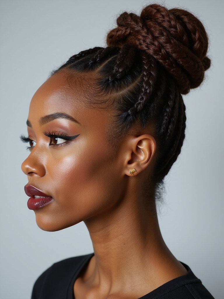 protective braided bun styles