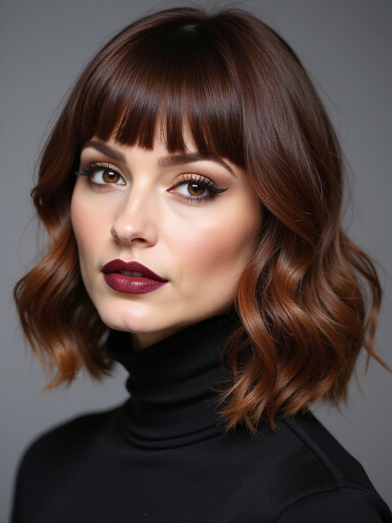 retro blunt cut subtle bend