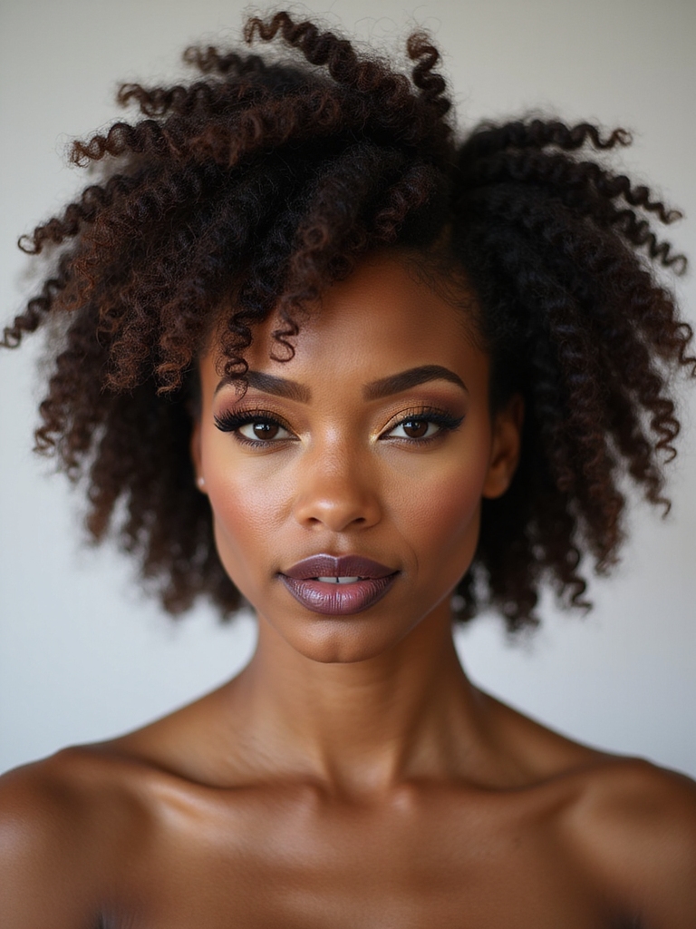 rounded sculpted winter twist out