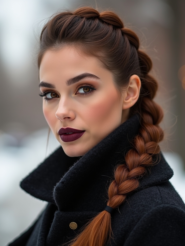 side dutch braid tucked in