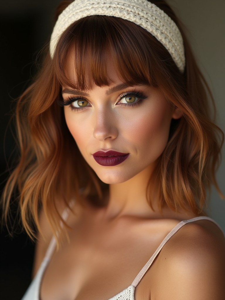 silk scarves and knit headbands