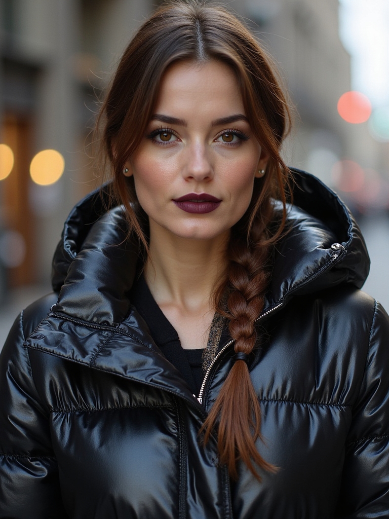 sleek low braided ponytail