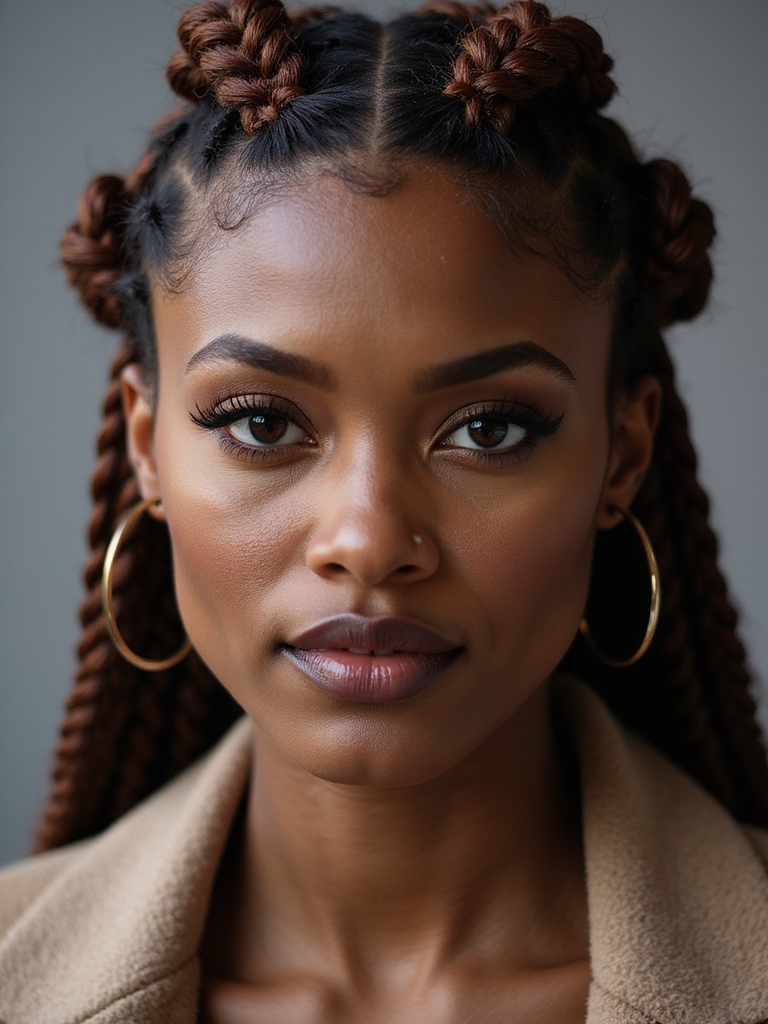 sleek low maintenance protective braids