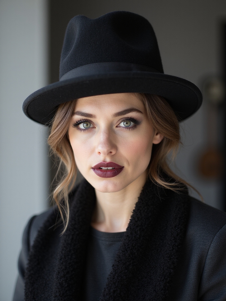 sleek low nape chignon