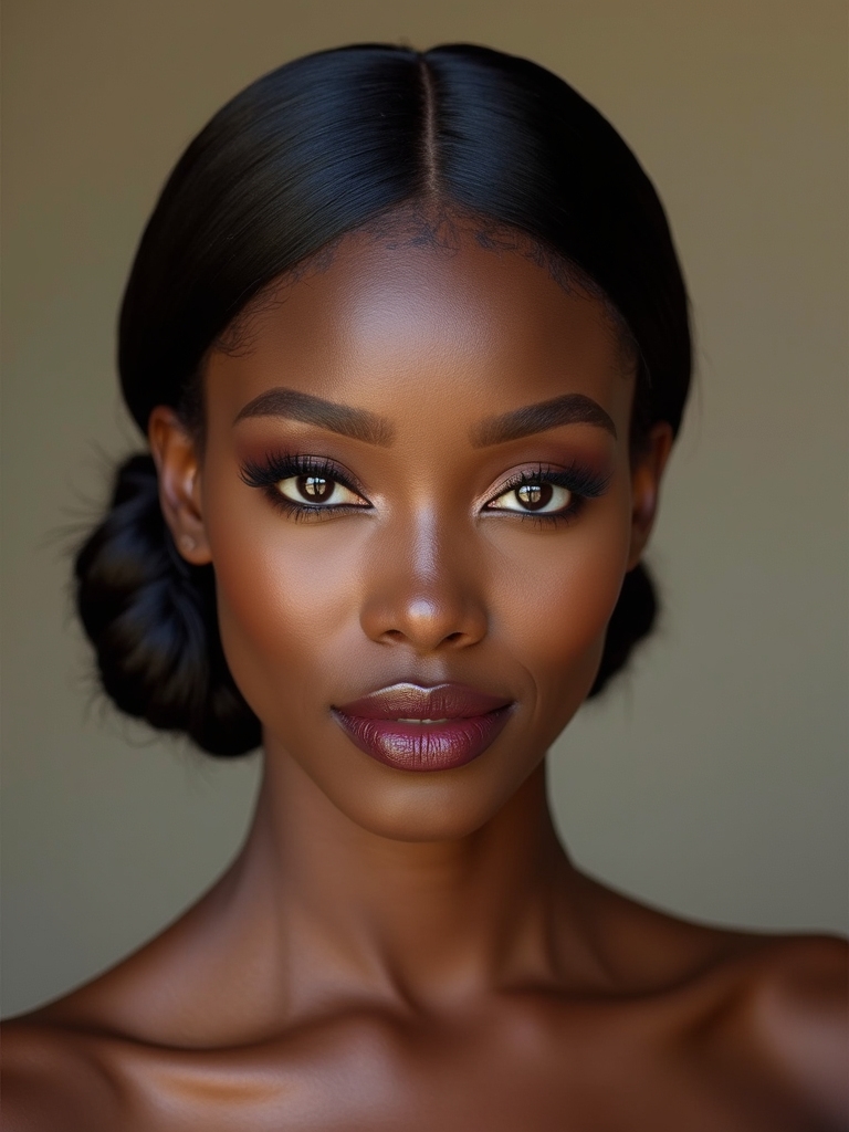 sleek moisturized low bun
