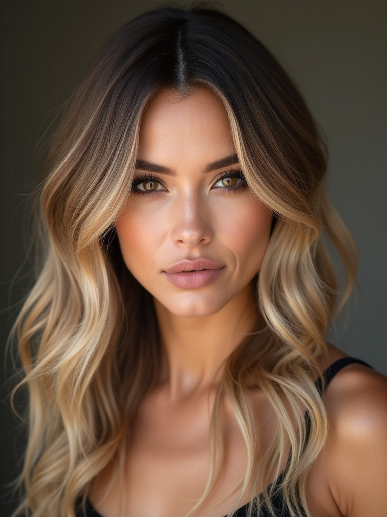 smoky ash balayage finish