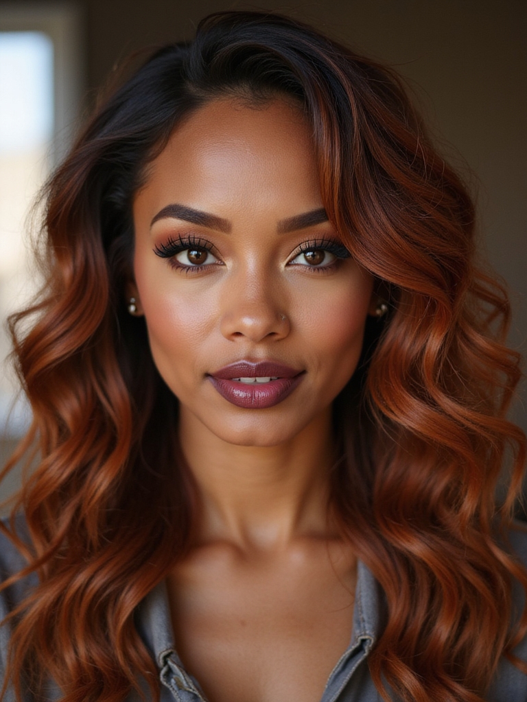 soft auburn cozy glow