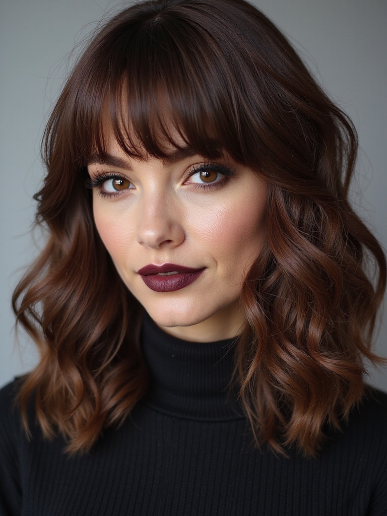 soft face framing side bangs