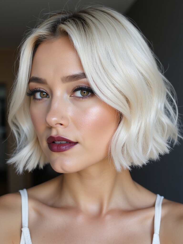 soft platinum healthy looking tone