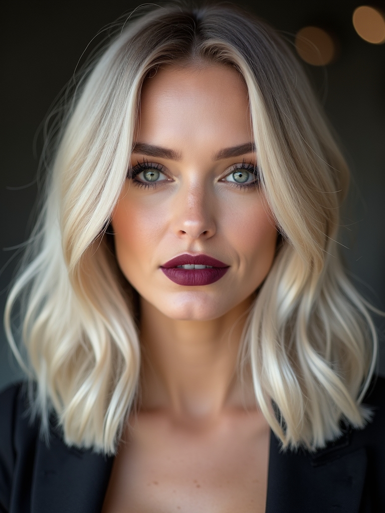 subtle ashy root shadowing