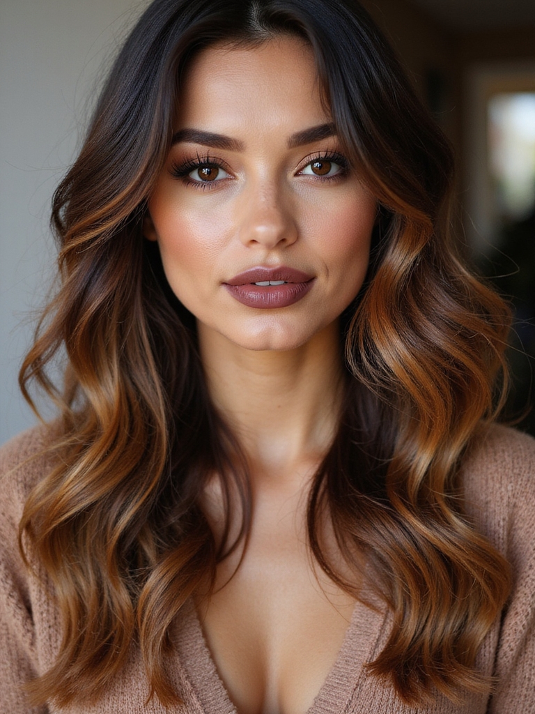 subtle caramel sun kissed ombre
