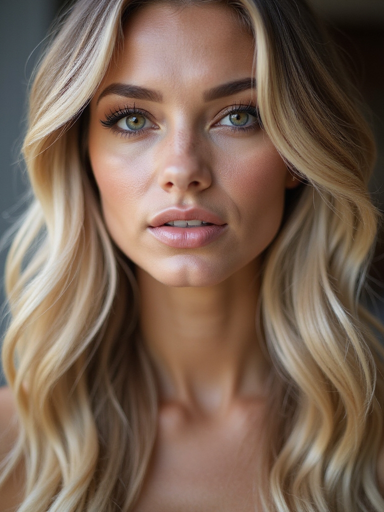 subtle translucent golden face framing