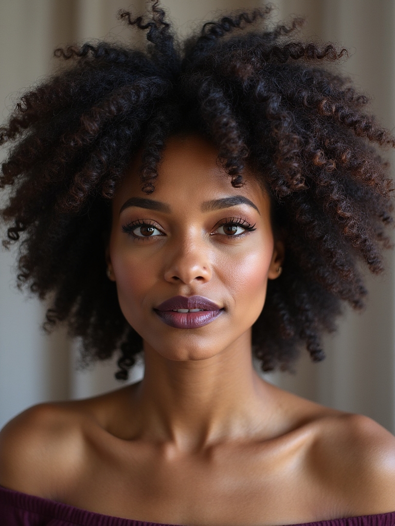 voluminous winter afro styles