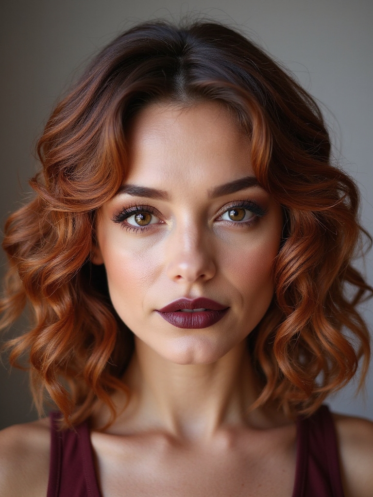 warm auburns golden highlights