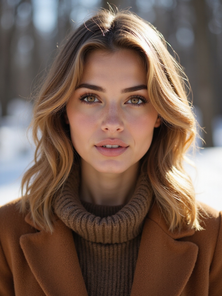 warm caramel face framing highlights