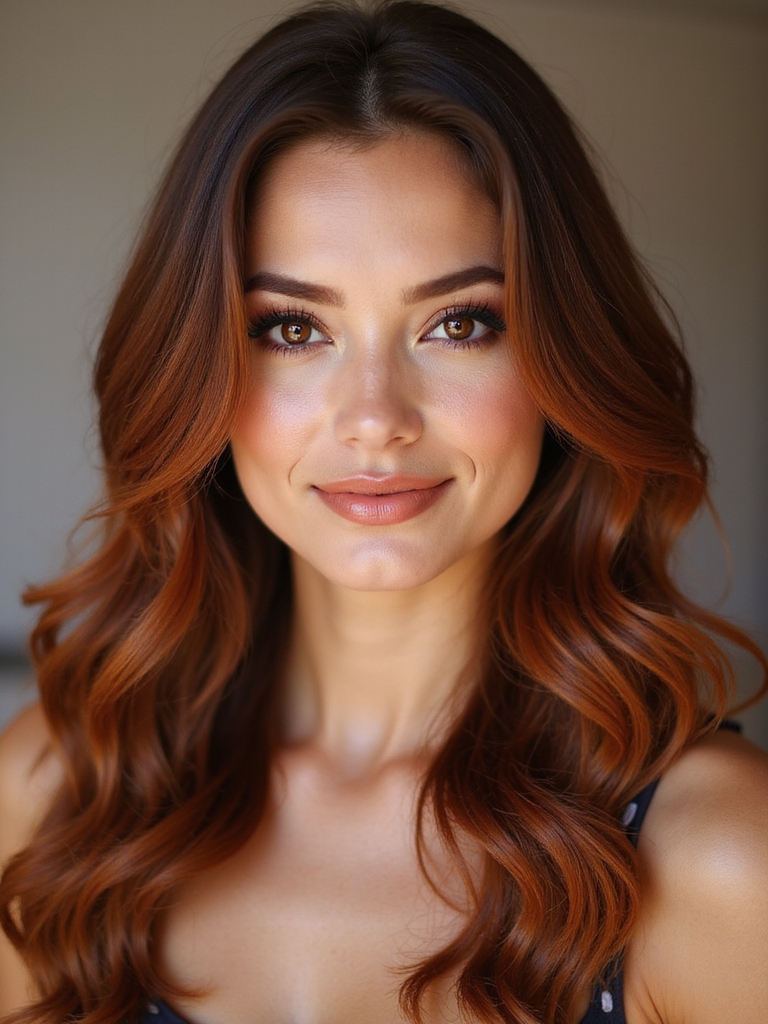 warm cinnamon brown glow