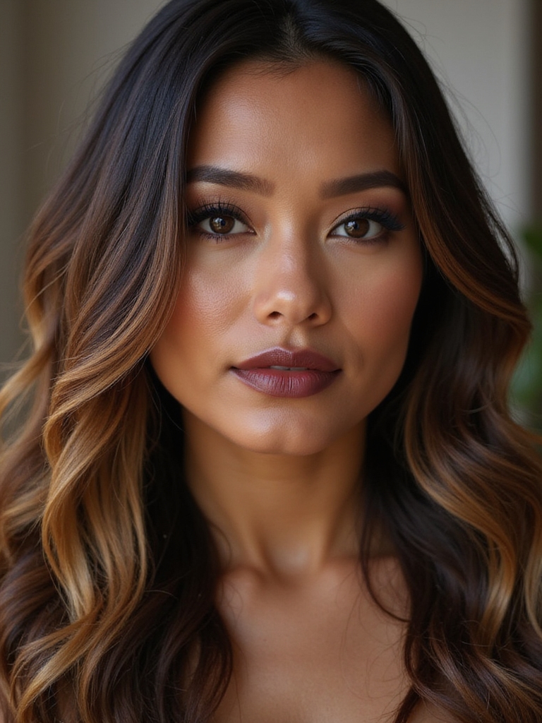 warm cocoa with honey toned ends