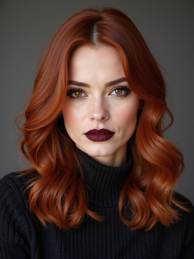 warm coppery red statements